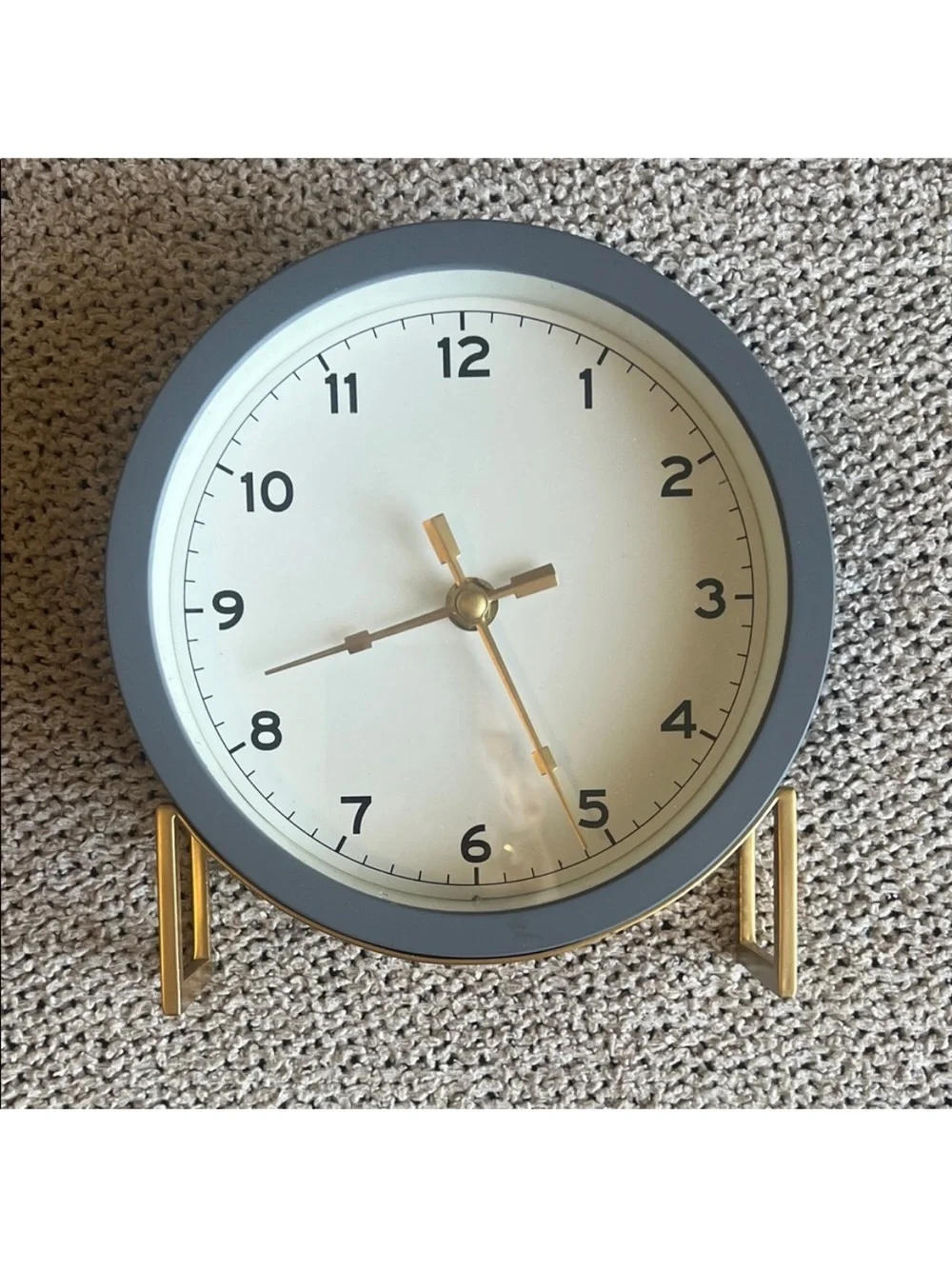 Hearth and Hand w/Magnolia Gray and Gold Table Clock - Modern Home Decor